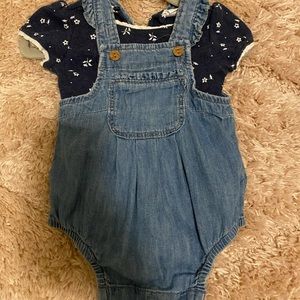 Baby gap overalls and onsie
